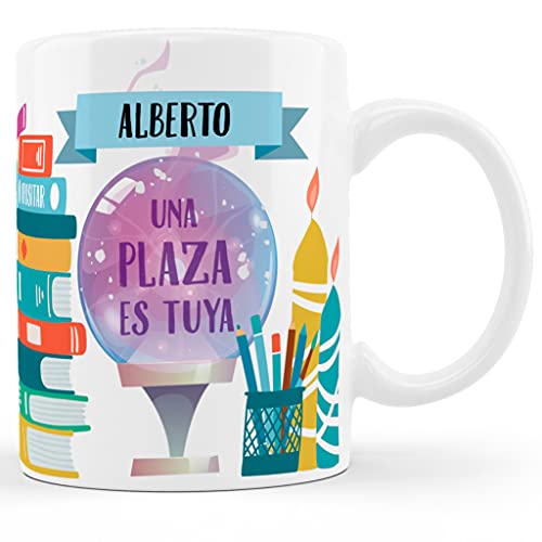 Bee Ingenious Taza Opositor - Taza Opositora - taza personalizada con nombre Una plaza es tuya - Regalo opositor - Opositores - regalo opositora Tazas ceramica de desayuno personalizadas