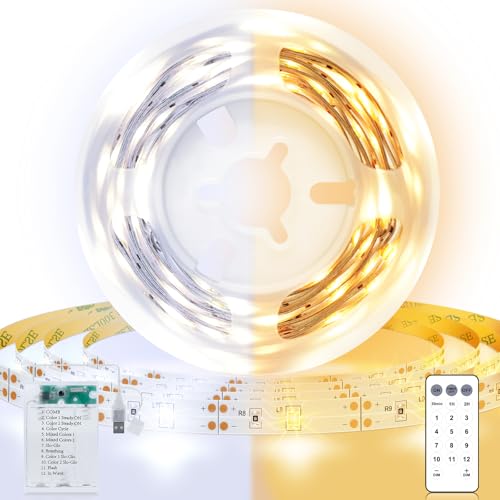 Tira LED de 3.3 pies con batería y control remoto miniatura 1