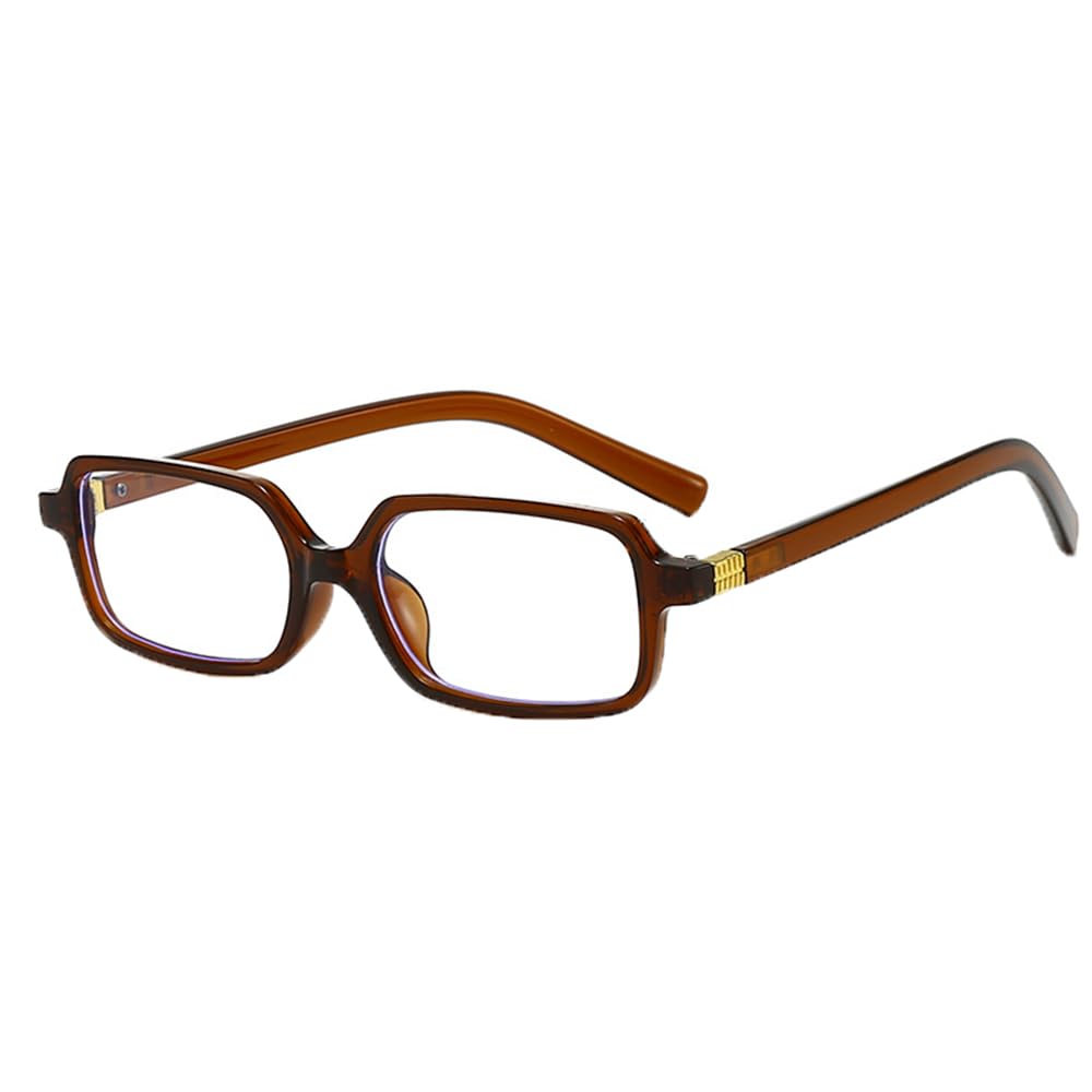 Square glasses frame plain flat mirror anti-blue glasses