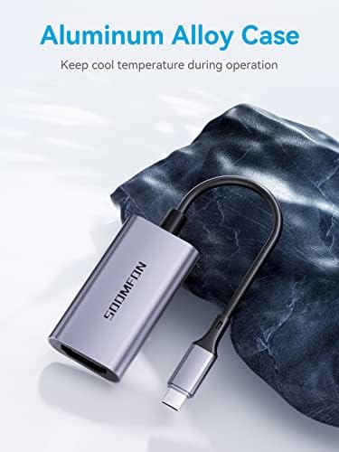 Video Capture Card - SOOMFON 4K Hdmi Capture Card 4K30fps Input, 1080P30fps for Streaming, Video Conferencing, Gaming, on OBS and More(USB C)