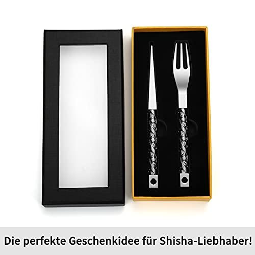 Shisha Gabel für Tabak mit Ahle hochwertig und perfektes Zubehör für Phunnel Kopf Wasserpfeife und Hookah mit edler… – Bild 4