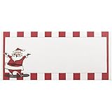 JAM Paper® Christmas Envelopes - #10 (4 1/8 x 9 1/2) - Santa & Stripes Design - 25 Envelopes per Pack
