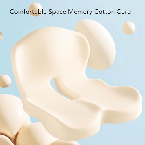 Coussin de chaise en mousse à mémoire de forme ergonomique dos - 6