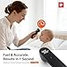 iHealth No-Touch Digital Forehead Thermometer for Adults, Babies, Kids, 3 Ultra-Sensitive Sensors, Quiet Vibration Feedback, Large LED Digits, Easy to Use for Home, PT3 Black
