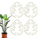 Alfven Support pour feuilles de Monstera, 4 pièces Support métallique doré pour plantes...