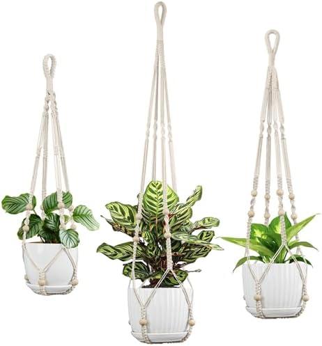 Macrame Plant Hanger - Fits 4 to 15 inches Pots for Indoor Outdoor, 43