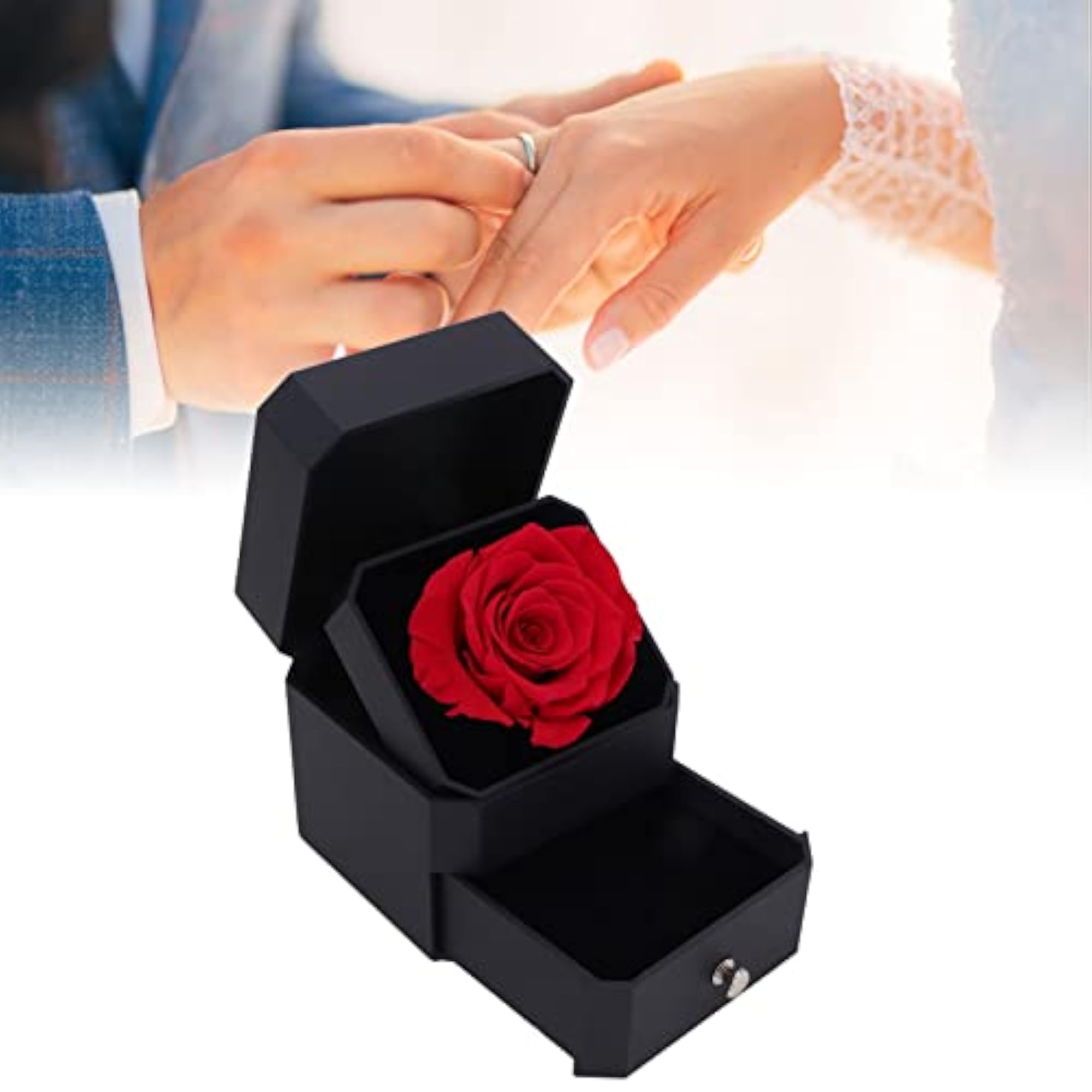 Red Rose Box with Soft Flocking for Girlfriend