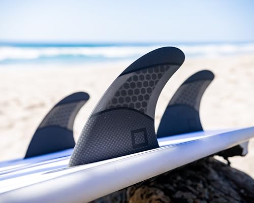 image for Surf Squared Medium Honeycomb Surfboard Fins Set with Carbon core - Pe