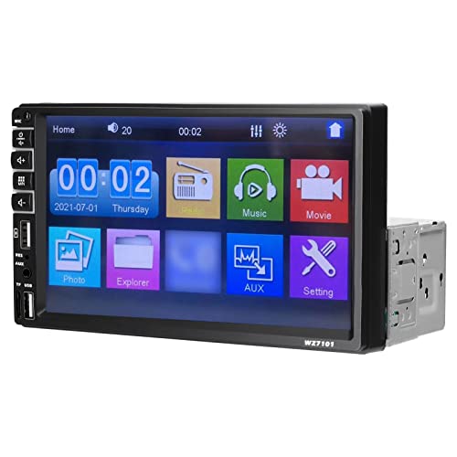 BHCASE 7inch Estéreo para carro Single Din Monitor LCD touchscreen de BT MP5 Player FM Suporte para