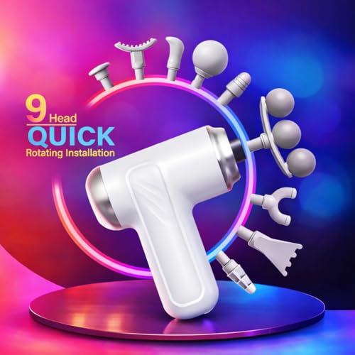 Image of KRIPARA SALES Kripara Sales Professional Deep Tissue Percussion Massage Gun-multi-head Muscle Massager for Pain Relief, Athletes & Body Relaxation - Portable Cordless Electric Handheld Massager With 9 Attachments (3 IN 1 Percussion Massage Gun)