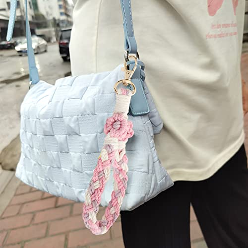 Ycmmd Soft Wristlet Keychain Lanyard Boho Handmade Macrame Lanyards For Keys Cute Wrist Key Chains Bracelet Holder Women #TOP4