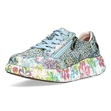 LAURA VITA Chaussures à Lacets Sneaker pour Femmes NIKITO 57, Pointure:38 EU, La Couleur:Bleu