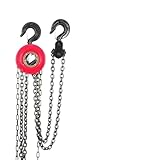 3M Manual Chain Hoist 1-3T - Heavy Duty Steel Pulley Block for Industrial Crane Tools(3M-2T)