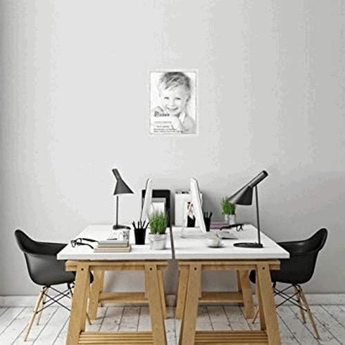 ArtToFrames 18x24 Inch White Picture Frame, This 1.25" Custom Poster Frame is Satin White Frame, for Your Art or Photos, WOMFRBW26074-18x24