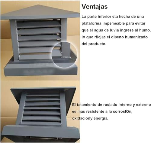Aluminum Alloy Roof Ventilation Chimney Cowl Cap, High Top Pipe Rain Cover Protector for Enhanced Durability and Weather Resistance,Brown,25cm/9.84x9.84in
