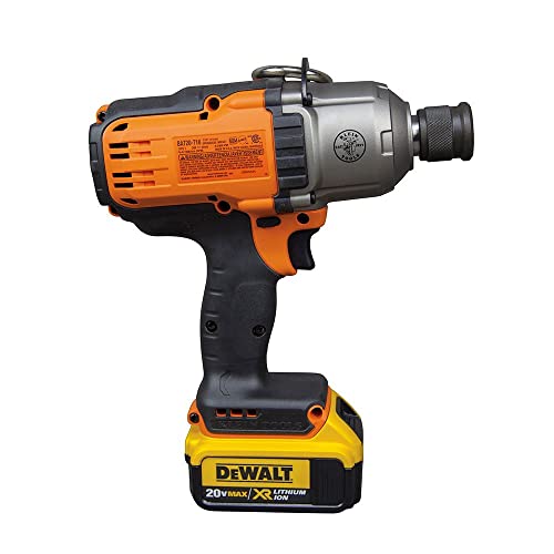 Klein Tools Bat20-7161 Cordless Impact Wrench, 500 Ft-Lb, Torque, 7/16-Inch Chuck, Variable Speed, Safety Lockout, Dewalt 20V Lithium-Ion Powered #TOP6