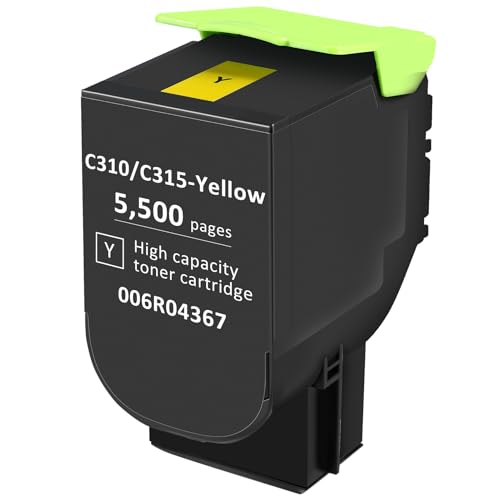 for Xerox C310 C315 Toner Cartridge,5500 Pages Extra High Capacity Replacement 006R04367 Compatible 006R04359 Standard Ink Cartridge for Xerox C315DNI C310DNI Color Multifunction Printer (Yellow)