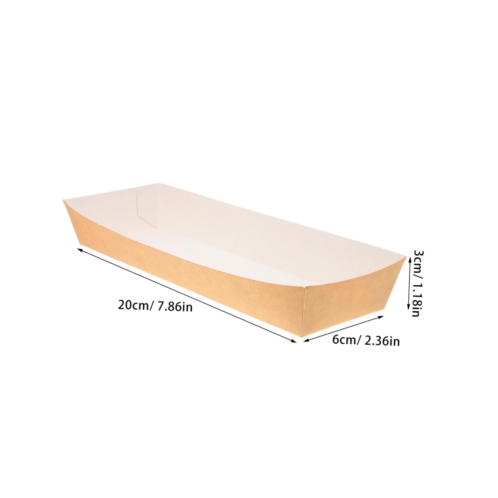 SOLUSTRE Food Distribution Box Snack Trays 50pcs Paper Trays for Takeout Bbq Picnic Carnival Decorations for Party