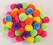 Creativity Street Pom Pons, 50-Piece x 1-Inch, Hot Assorted Colors