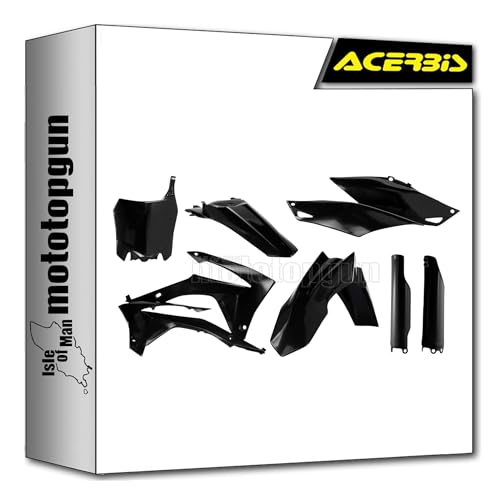 Plastiques kit cache carénage Acerbis noir adaptable sur Honda CRF 450 R