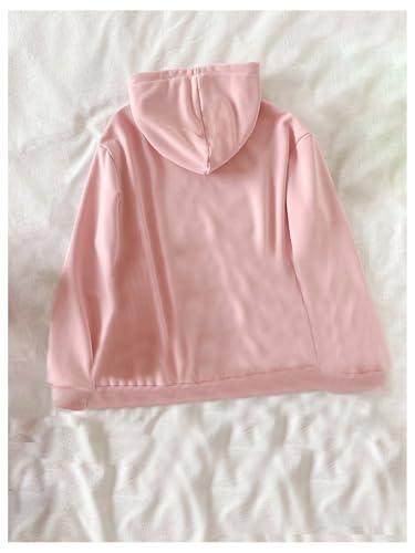 Floerns Girl's Cute Bow Floral Hoodie Hooded Sweatshirts Preppy Pullover Tops2