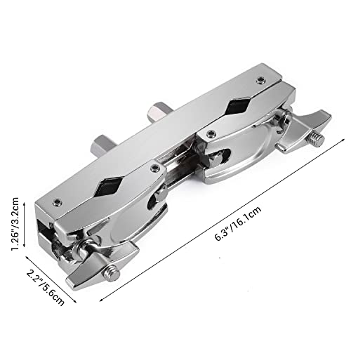 Facmogu Silver Multi-clamp, Adjustable Quick Release Multi-clamp Construct with Premium Stainless Steel Material, Cymbal Stand Mount Holder for Drum Cymbal Stands & Holders by Facmogu - Image 7
