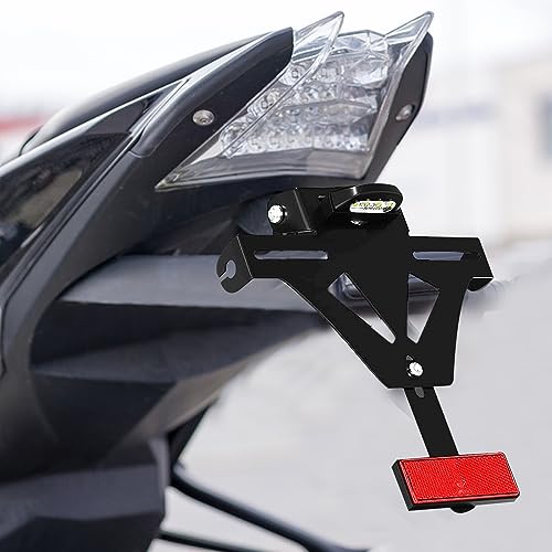 Support plaque moto réglable pour éliminer les vibrations et fixer le feu arrière