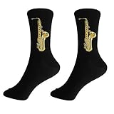 mugesh Musik-Socken Saxofon (35/38) - Schönes Geschenk für Musiker