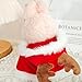 for Labubu Christmas Reindeer Cloak - Festive Red Cape with Antlers, White Fur Trim & Pom-Poms for All Generations Dolls