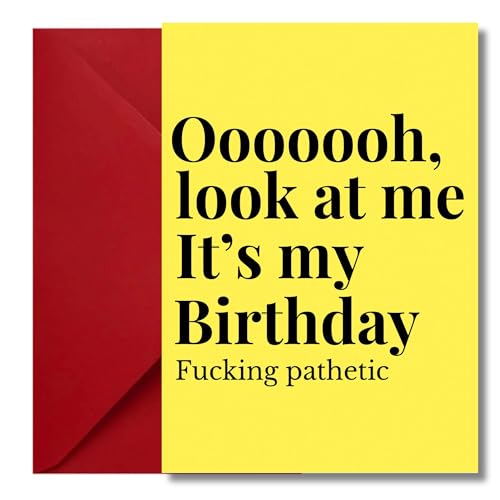 LimaLima Funny Birthday Card For Men & Women Rude Offensive Pathetic Joke Perfect For Him & Her Friends & Family