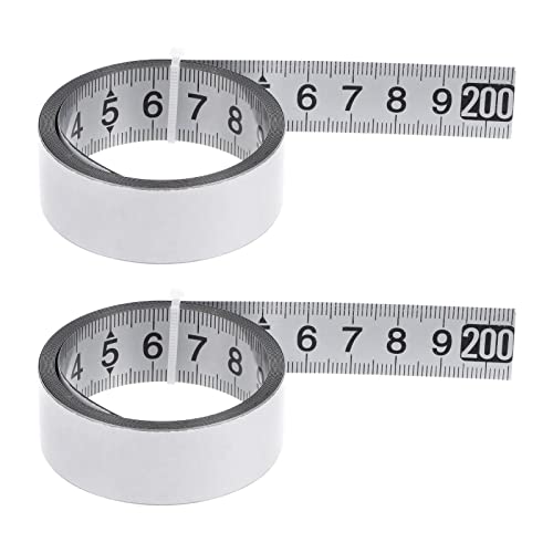 Cinta métrica adhesiva 2pcs 200 cm acero inoxidable miniatura 1