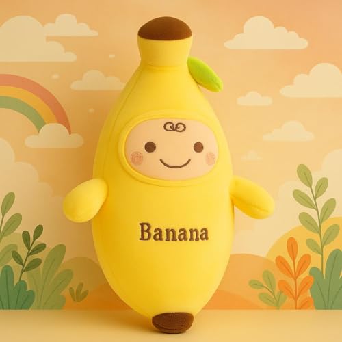 Image of Cute Plush Toy for Kids | | Soft Toys | Birthday Gift for Girls /Wife, Boyfriend /Husband, Soft Toys for Girls, Baby Toy (Random Color) Pack of 1 (Banana Plush Soft Toy)