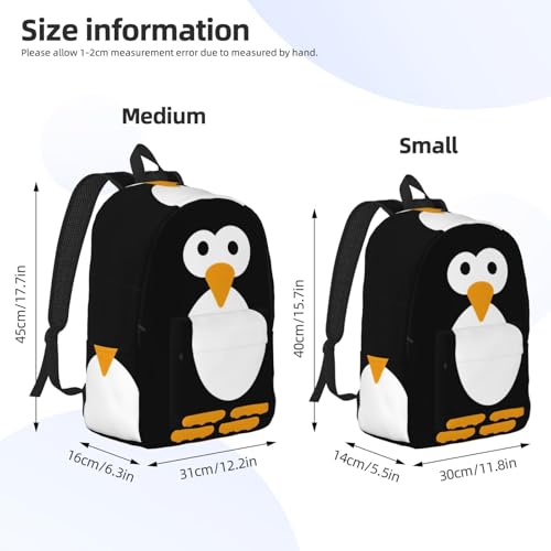Mochila de viaje para mujer con divertido diseño de pingüino 4