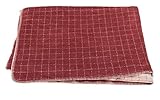 Waschbar bis 40° David Fussenegger - Savona - Wohndecke - Decke - Kuscheldecke - Karo - Barolo/rot - 150 x 200 cm