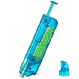 Ludex Airsoft Speed Loader 6mm BBS Pellet 100 Rounds Capacity Airsoft Magazine Quick Loader with Adapter - High-Speed Loading for Airsoft Pistol Mags-Blue