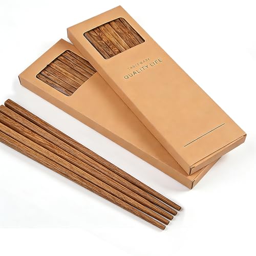 Lot de 20 Paires de Baguettes Réutilisables en Bois,Hashi Japonais,Chinois,Coréens,Passent au Lave-Vaisselle,24cm (Style 1)