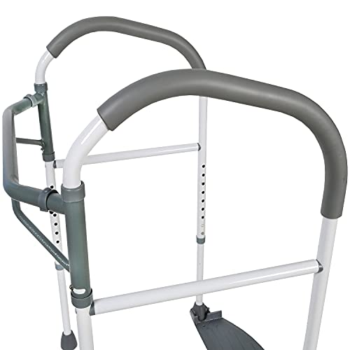 Folding Toilet Handrails Safety Frame - 20" Bathroom Grab Bars #TOP4