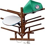 Log Kayak Rack Low 6-Place SUP Racks, Freestanding Garage Kayak Storage Rack, Surfboard Stands, Surfboards Steady Stand, SUP Board Stand, Outdoor Storage Racks - Canyon Brown + 15