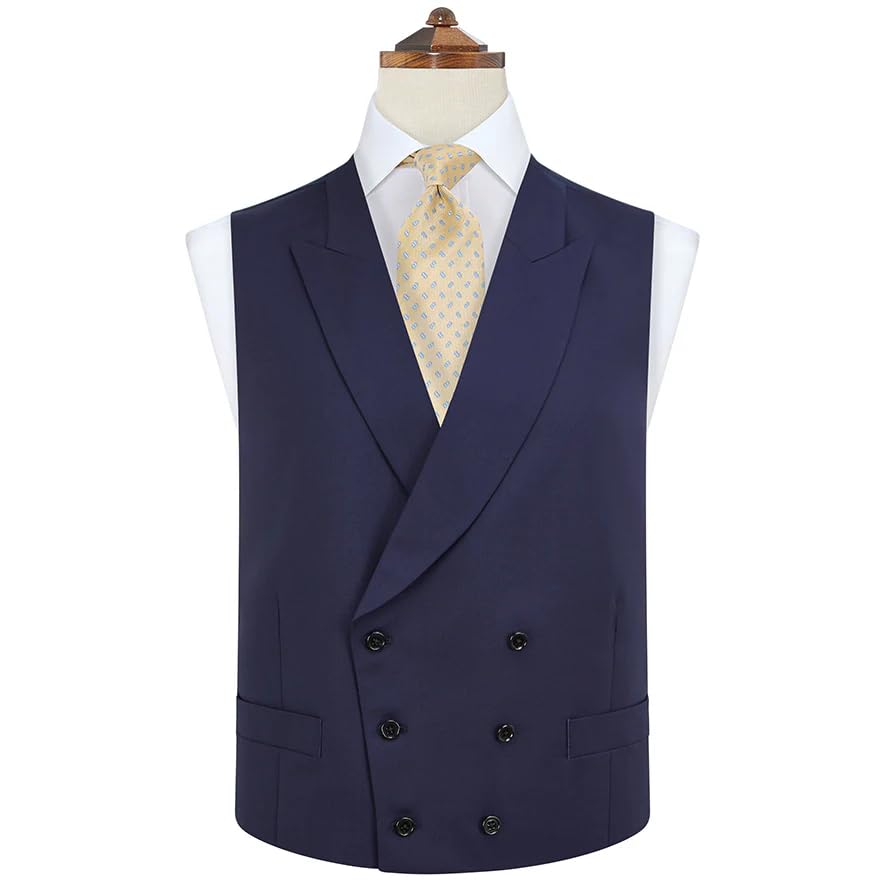 Men's Suit Vest Formal Slim Fit Peak Lapel Double Breasted Tuxedo Vest Casual Business Dress Waistcoat Vest2