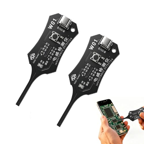 2Pcs Inductance Tester, Type-C Powered High Precision Mainboard Coil Testing Tool, Quick Fault Check Inductor Tester for Mobile Phone Electronic Components