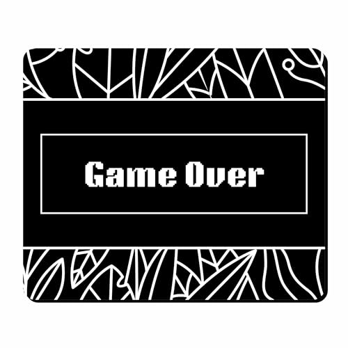 Image of Game Over Printed Mouse Pad 9 x 7.5 Inch | Non-Slip Rubber Base | Smooth Surface Mouse Mat for Office, Home, Gaming Desk