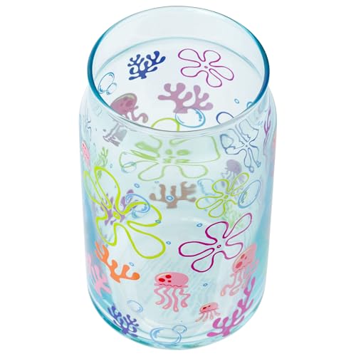 Image of Silver Buffalo Spongebob Squarepants Under the Sea, Glass Tumbler, 16oz