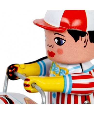 Ancien Ours Blanc Mécanique à Remonter – Jouet En Peluche Qui Joue Du Tambour