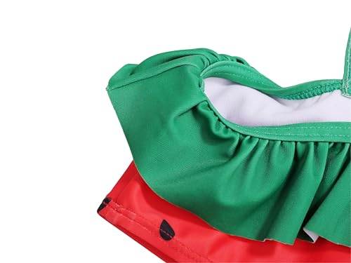 LIZENS Two-Pieces Girls Swimsuit Watermelon Printed Bikini Sets Ruffle Girls Bathing Suit4