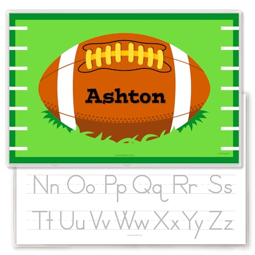 Football Personalized Placemat for Kids, 18 Inches x 12 Inches, Laminated, by Art Appeel