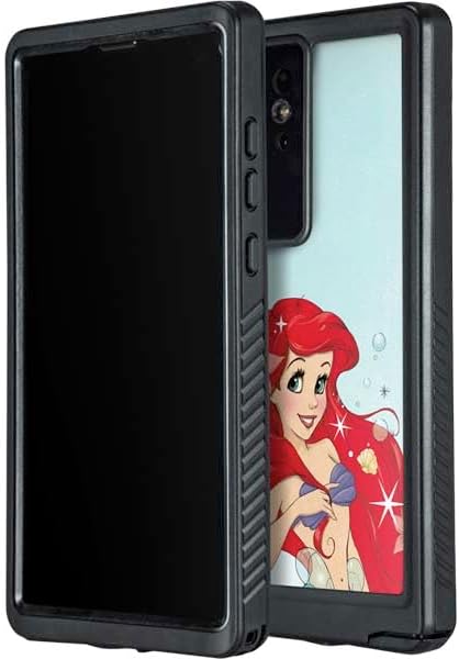 Skinit Waterproof Phone Case Compatible with Galaxy S24 Ultra - Officially Licensed Disney The Little Mermaid Ariel Sparkles Art Design