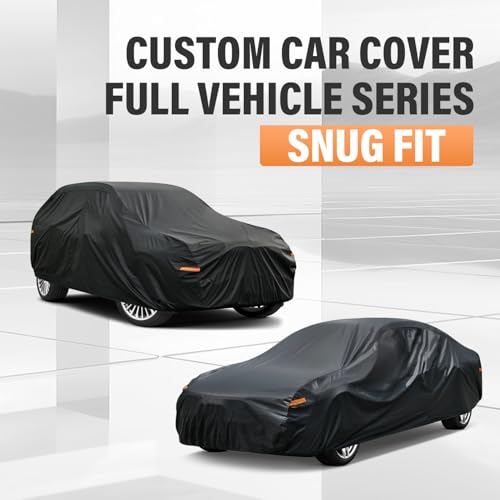 Image of Kayme 10 Layers Hatchback Car Cover Waterproof All Weather [See Vehicle Size Chart for Accurate Fit] Heavy Duty Full Exterior Cover Outdoor Sun Rain Snow Wind UV Protection. Size H1 (See Size Chart)