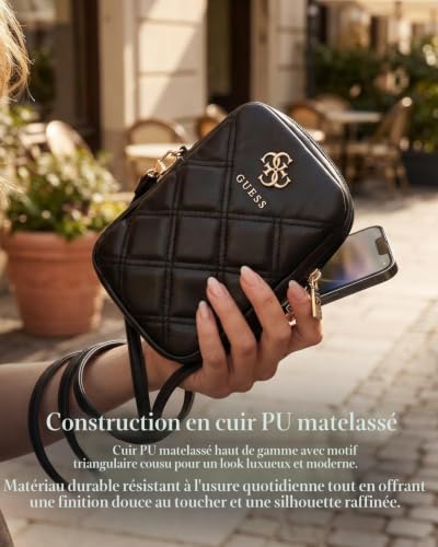 WONDEE - GUESS Sac pour téléphone portable pour femme, Profitez de la mode comme style de vie avec ce sac pour Smartphone pour sacs à bandoulière, GUESS Case téléphone original