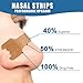 Tyelason Nasal Strips - 50 Count Nasal Strips for Snoring, Extra Strength Tan Nasal Breathing Strips to Improve Sleep, Instant Nasal Congestion Relief Caused by Colds & Allergies