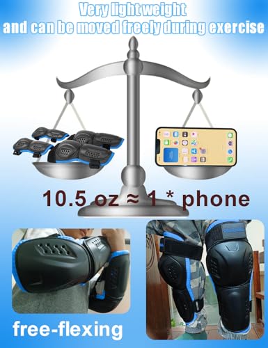 Kids Knee Shin Guard with Elbow Pads for Cycling Motorcycle ATV, Outdoor Sports Protective Gear Suitable for Motocross Skateboarding Skating e-Bike Dirt Bike (Blue(for 3-9 YO)) - Thumbnail 6